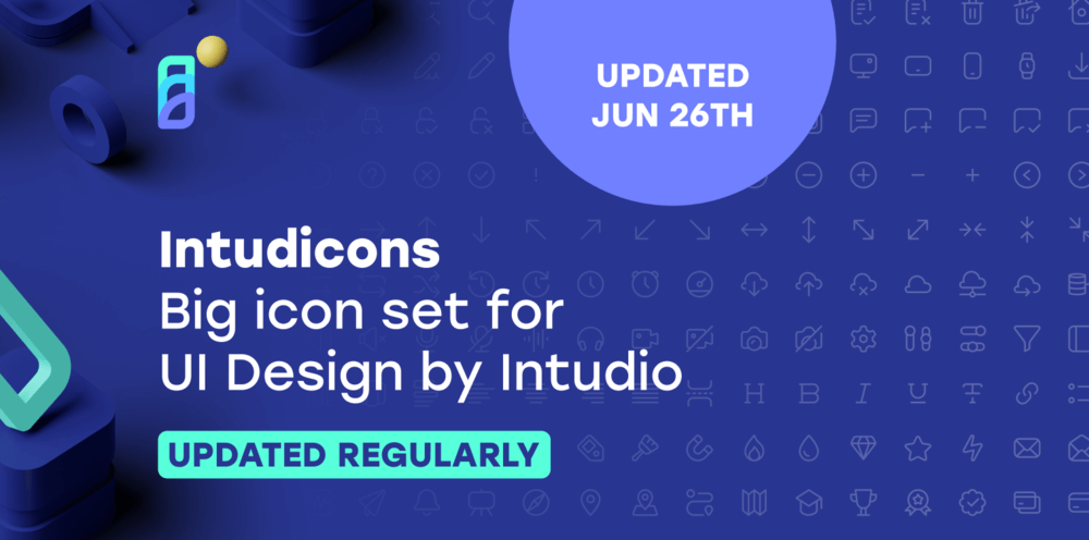 高质量免费的 UI 设计图标集（Intudicons）