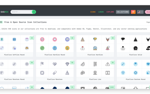 免费 SVG 图标和品牌标志资源站（SVGmix）