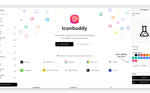 免费开源的图标管理器（Iconbuddy）