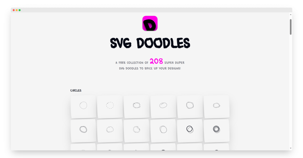 免费 SVG 手绘涂鸦插图素材库（SVG Doodles）
