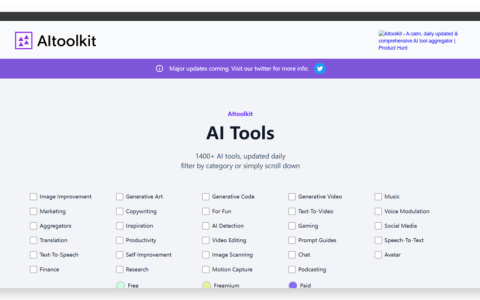 1400+ 人工智能 AI 工具箱（AItoolkit）