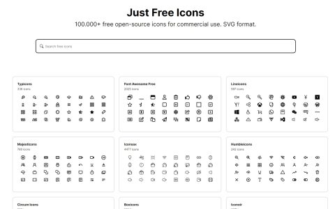 收藏超过80万个SVG开源图标素材库（FreeIcons）