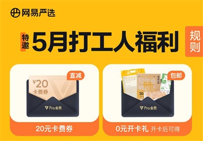 网易严选买1得10活动 129元购买10个会员